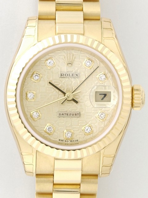 ロレックススーパーコピー ROLEX パーペチュアル デイトジャスト レディース 179178J シャンパンコンピューター
