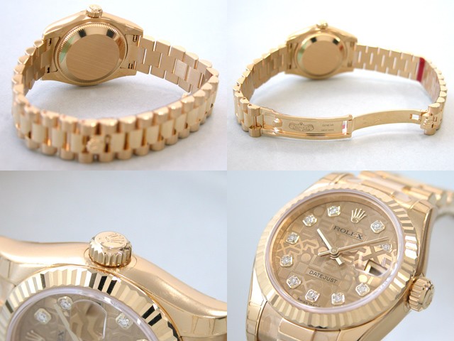 ロレックススーパーコピー ROLEX パーペチュアル デイトジャスト レディース 179178J シャンパンコンピューター