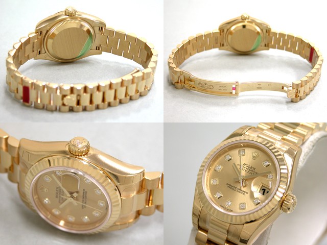 ロレックススーパーコピー ROLEX パーペチュアル デイトジャスト レディース 179178G シャンパン