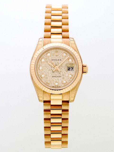 ロレックススーパーコピー ROLEX パーペチュアル デイトジャスト レディース 179175J プレジデントブレス ピンクコンピューター