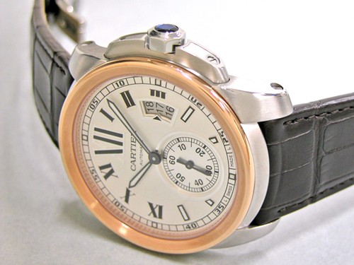 カルティエスーパーコピー カリブル ドゥ カルティエ W7100011 PG/SS ブラウン皮 シルバー