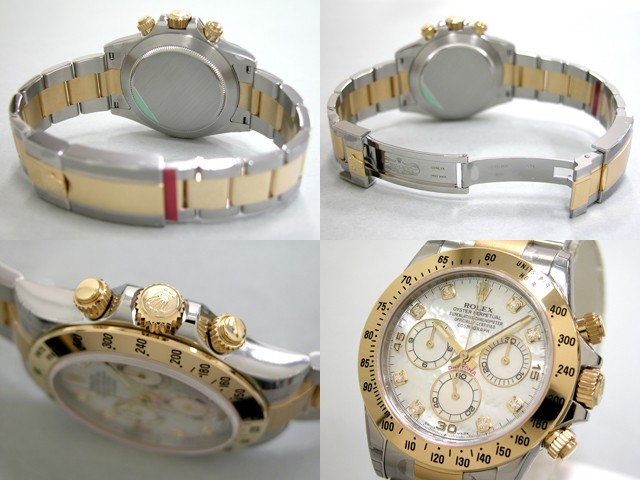 ロレックスコピー ROLEX デイトナ 116523NG ホワイトシェル YG/SS 自動巻 メンズ