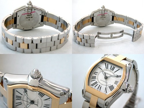 カルティエスーパーコピー Cartier ロードスター W62031Y4 ＹＧ／ＳＳ シルバー