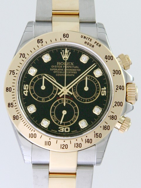 ロレックスコピー ROLEX デイトナ 116523G ブラック YG/SS 自動巻 メンズ