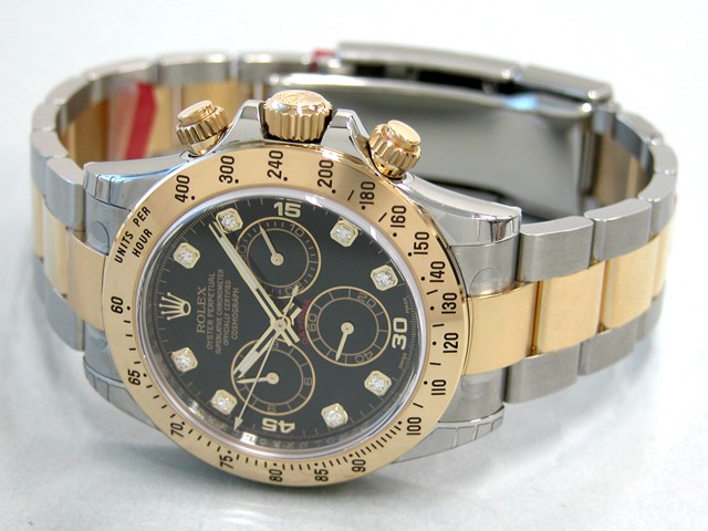 ロレックスコピー ROLEX デイトナ 116523G ブラック YG/SS 自動巻 メンズ