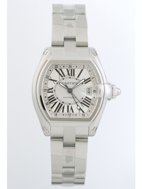カルティエスーパーコピー Cartier ロードスター W62032X6 ＸＬ GMT シルバー