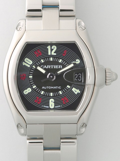 カルティエスーパーコピー Cartier ロードスター W62002V3 ブラック レッドアラビア
