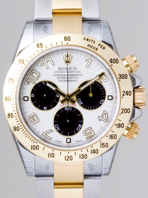 ロレックスコピー ROLEX デイトナ 116523 ホワイトアラビア/黒目 自動巻 メンズ