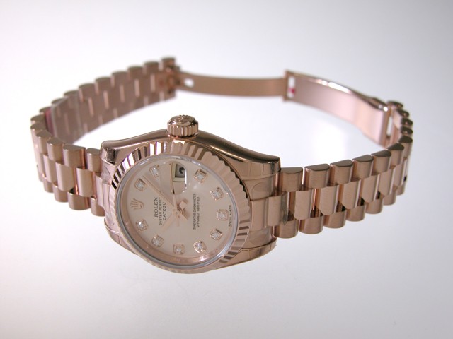 ロレックススーパーコピー ROLEX パーペチュアル デイトジャスト レディース 179175G プレジデントブレス ピンク