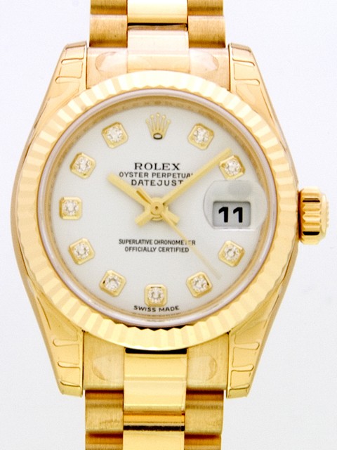 ロレックススーパーコピー ROLEX パーペチュアル デイトジャスト レディース 179178G ホワイト