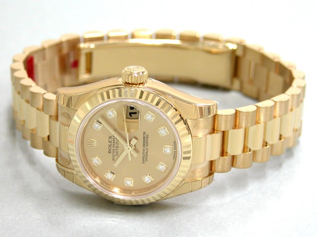 ロレックススーパーコピー ROLEX パーペチュアル デイトジャスト レディース 179178G シャンパン