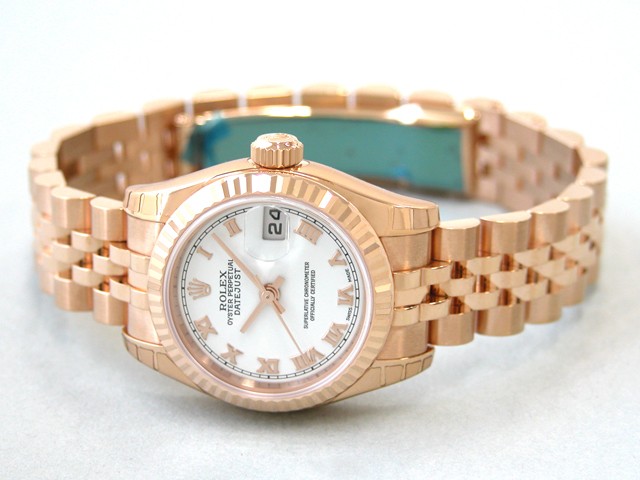ロレックススーパーコピー ROLEX パーペチュアル デイトジャスト レディース 179175 ジュビリーブレス ホワイトローマ