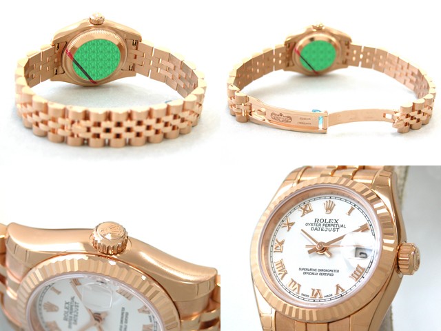 ロレックススーパーコピー ROLEX パーペチュアル デイトジャスト レディース 179175 ジュビリーブレス ホワイトローマ