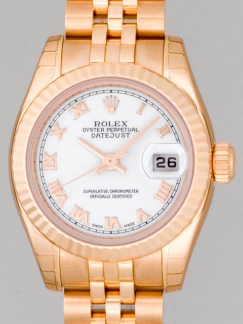 ロレックススーパーコピー ROLEX パーペチュアル デイトジャスト レディース 179175 ジュビリーブレス ホワイトローマ