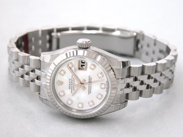 ロレックススーパーコピー ROLEX パーペチュアル デイトジャスト レディース 179174NG ホワイトシェル