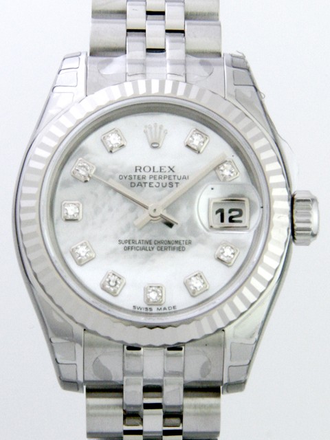 ロレックススーパーコピー ROLEX パーペチュアル デイトジャスト レディース 179174NG ホワイトシェル