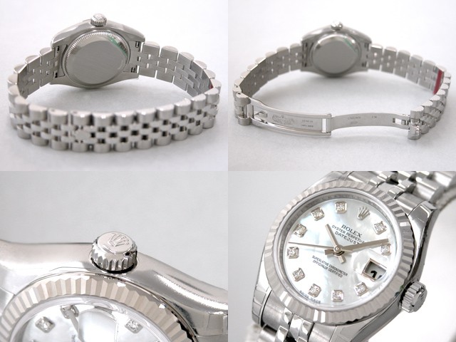 ロレックススーパーコピー ROLEX パーペチュアル デイトジャスト レディース 179174NG ホワイトシェル