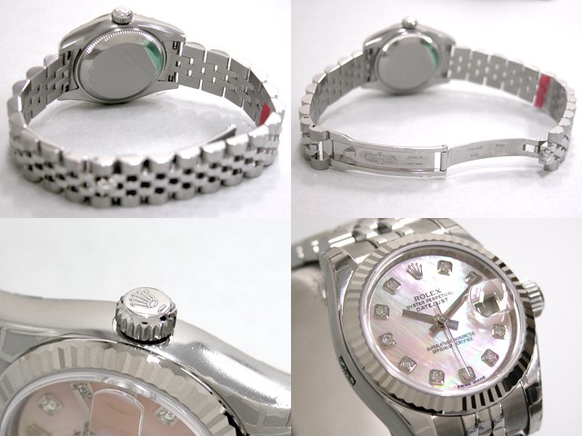 ロレックススーパーコピー ROLEX パーペチュアル デイトジャスト レディース 179174NG ピンクシェル