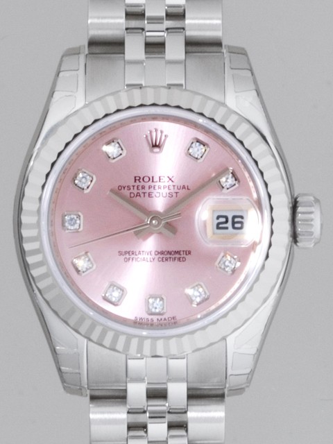 ロレックススーパーコピー ROLEX パーペチュアル デイトジャスト レディース 179174G 新色ピンク