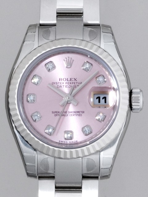 ロレックススーパーコピー ROLEX パーペチュアル デイトジャスト レディース 179174G オイスターブレス ピンク