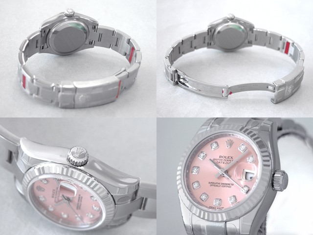 ロレックススーパーコピー ROLEX パーペチュアル デイトジャスト レディース 179174G オイスターブレス ピンク