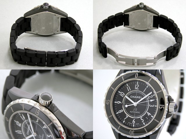 シャネルスーパーコピー CHANEL j12 H0684 38mm ブラックラバーブレス ブラック 自動巻