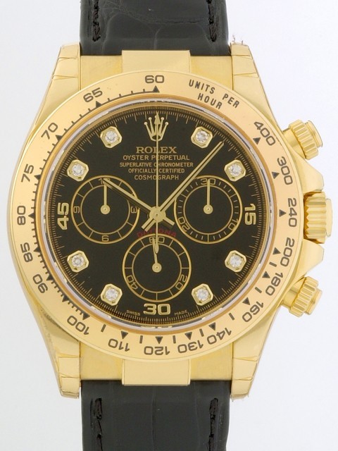 ロレックススーパーコピー ROLEX デイトナ 116518G 黒皮 ブラック