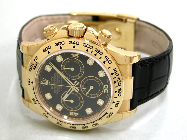 ロレックススーパーコピー ROLEX デイトナ 116518G 黒皮 ブラック