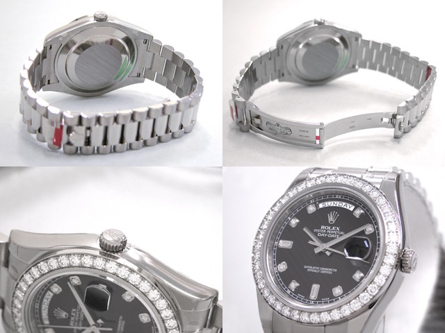 ロレックススーパーコピー ROLEX デイデイトII 218349A プレジデントブレス ブラック
