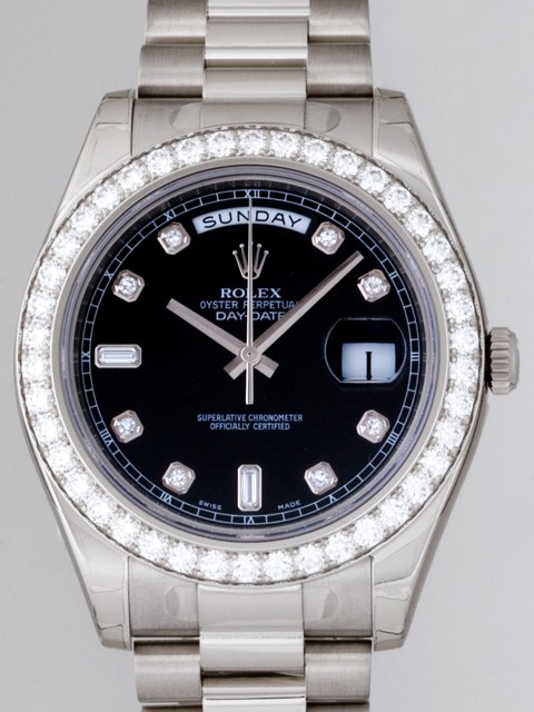 ロレックススーパーコピー ROLEX デイデイトII 218349A プレジデントブレス ブラック