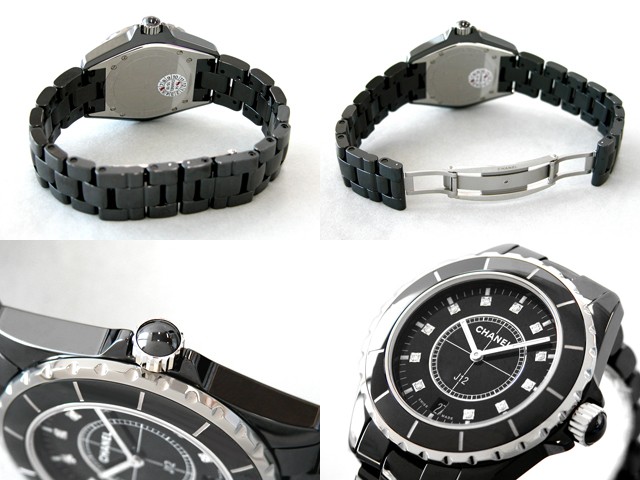 シャネルスーパーコピー j12 H2124 38mm ブラックセラミックブレス 11Ｐダイヤ ブラック