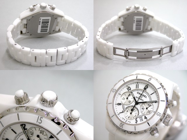 シャネルスーパーコピー j12 H1007 41mm クロノグラフ ホワイトセラミックブレス ホワイト