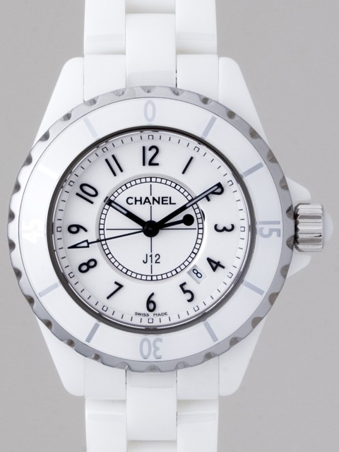 シャネルスーパーコピー j12 H0968 33mm ホワイトセラミックブレス ホワイト レディース