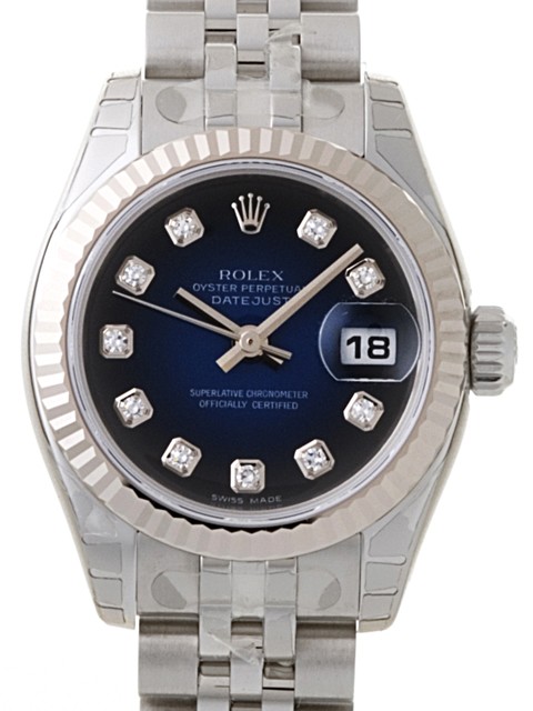 ロレックススーパーコピー ROLEX パーペチュアル デイトジャスト レディース 179174G ブルーグラデーション