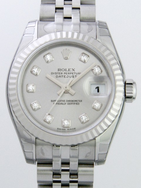 ロレックススーパーコピー ROLEX パーペチュアル デイトジャスト レディース 179174G グレー