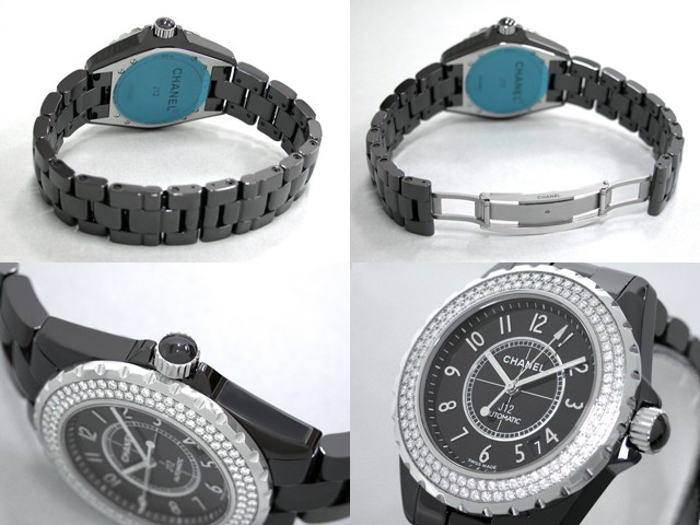 シャネルスーパーコピー j12 H0950 38mm ブラックセラミックブレス ベゼルダイヤ ブラック