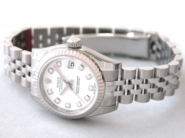 ロレックススーパーコピー ROLEX パーペチュアル デイトジャスト レディース 179174G ホワイト