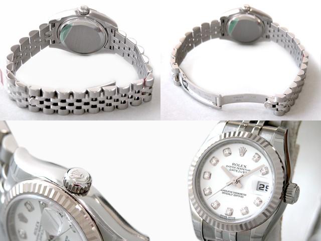 ロレックススーパーコピー ROLEX パーペチュアル デイトジャスト レディース 179174G ホワイト