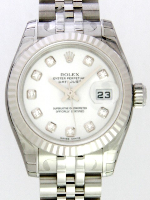 ロレックススーパーコピー ROLEX パーペチュアル デイトジャスト レディース 179174G ホワイト