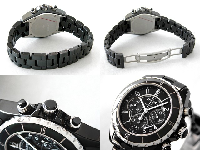 シャネルスーパーコピー j12 H0940 41mm クロノグラフ ブラックセラミックブレス ブラック
