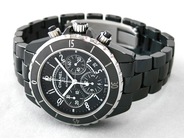 シャネルスーパーコピー j12 H0940 41mm クロノグラフ ブラックセラミックブレス ブラック