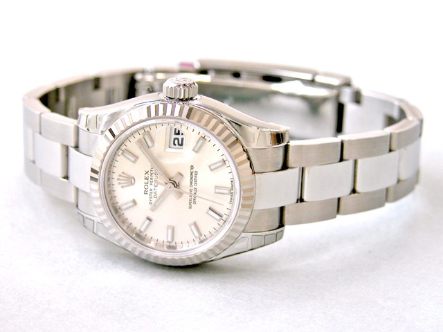 ロレックススーパーコピー ROLEX パーペチュアル デイトジャスト レディース 179174 オイスターブレス シルバーバー