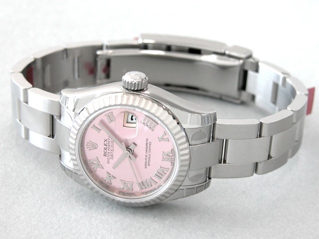 ロレックススーパーコピー ROLEX パーペチュアル デイトジャスト レディース 179174 オイスターブレス ピンクローマ