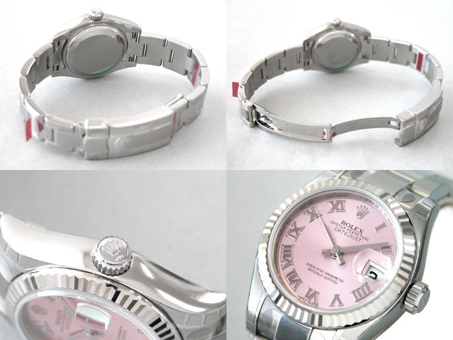 ロレックススーパーコピー ROLEX パーペチュアル デイトジャスト レディース 179174 オイスターブレス ピンクローマ