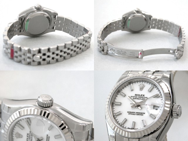 ロレックススーパーコピー ROLEX パーペチュアル デイトジャスト レディース 179174 ホワイトバー