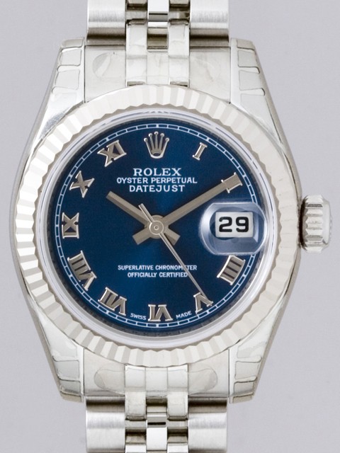 ロレックススーパーコピー ROLEX パーペチュアル デイトジャスト レディース 179174 ブルーローマ
