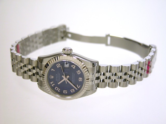 ロレックススーパーコピー ROLEX パーペチュアル デイトジャスト レディース 179174 ブルーコンセントリックアラビア
