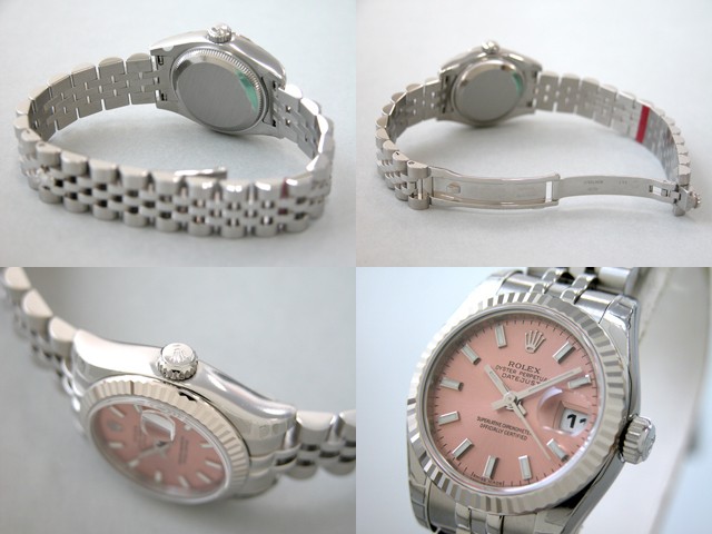 ロレックススーパーコピー ROLEX パーペチュアル デイトジャスト レディース 179174 ピンクバー