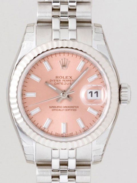 ロレックススーパーコピー ROLEX パーペチュアル デイトジャスト レディース 179174 ピンクバー