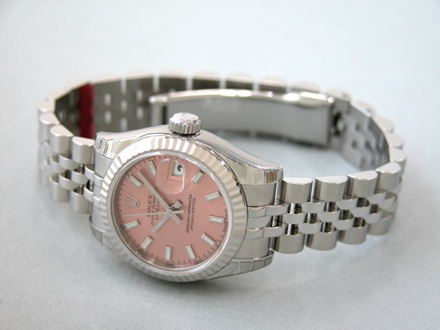 ロレックススーパーコピー ROLEX パーペチュアル デイトジャスト レディース 179174 ピンクバー